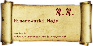 Miserovszki Maja névjegykártya